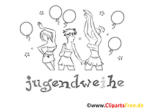 Jugendweihe Bild zum Ausmalen
