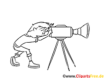 Kameramann Ausmalbild