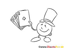 Kartenspiel Ausmalbild