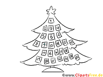 Kostenlose Weihnachts Malvorlage