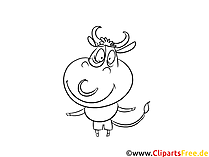 Lustige Kuh Malvorlage