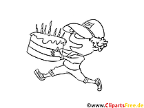 Lustige Malvorlage zum Geburtstag