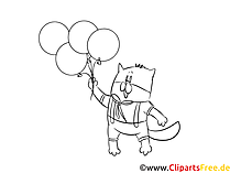 Lustige Malvorlagen zum Geburtstag