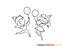 Malvorlage Geburtstag lustig