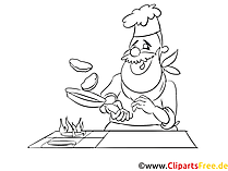 Malvorlage Kochen gratis