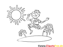 Malvorlage Urlaub kostenlos