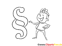 Paragraphenzeichen Bild zum Ausmalen