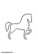Pferd Silhouette Bild zum Ausmalen