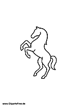 Pferd Silhouette PDF-Ausmalbild