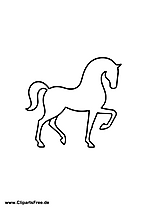 Pferd Silhouette PDF-Malvorlage
