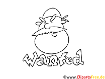 Wanted Malvorlage