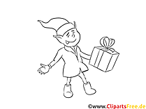 Weihnachtswichtel Malvorlage