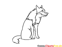 Wolf Mal-Vorlage