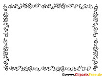 Zierrahmen Ausmalbild zum Ausmalen kostenlos