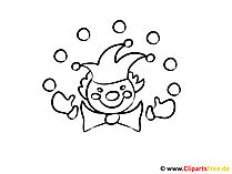 Faschingsbilder zum Ausmalen