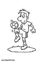 Fussballtraining Ausmalbild
