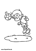 Kopfball Kinderfussball Ausmalbild