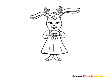Hase Ostern Ausmalbild