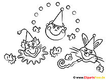 Karneval Ausmalbild gratis zum Ausdrucken
