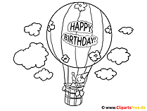 Luftballon Ausmalbilder für Schule