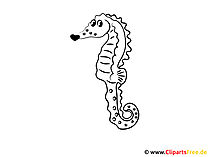 Malbild Seepferdchen