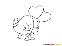 Malvorlage Cartoon Herz