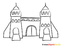Malvorlagen für Kindergartenkinder Burg