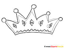 Online ausmalen Bild Krone