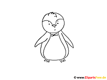 Pinguin Ausmalbild - Tierbilder download kostenlos