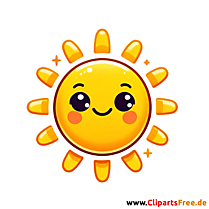 Comic Sonne Clip Art