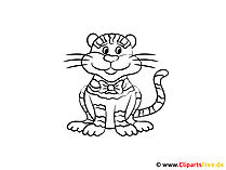 Tiger Ausmalbild zum Ausmalen und Ausdrucken
