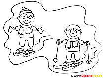 Winter Bilder zum Ausmalen und Drucken