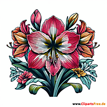 Amaryllis Clipart zum Thema Blumen