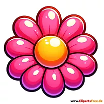 Blume Clip Art im Cartoonstil