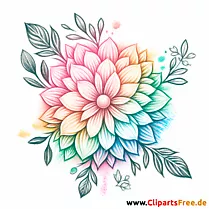 Blume Clipart kostenlos - Bilder zum Herunterladen