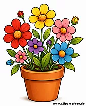 Blumen-Illustration im einfachen Comic- oder ClipArt-Stil