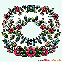 Blumengirlande Clipart - Bilder gratis herunterladen