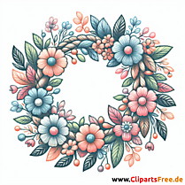 Blumengirlande Clipart - Bilder zum Herunterladen