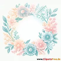 Blumenrahmen Clipart - Bilder zum Herunterladen