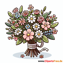 Blumenstrauß Clip Art - Bilder gratis herunterladen