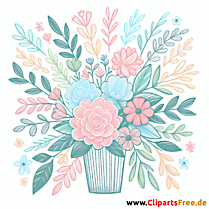 Blumenstrauß Clip Art - Bilder zum Herunterladen