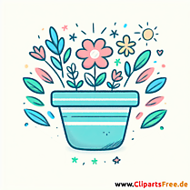 Blumentopf Clip Art - Bilder zum Herunterladen