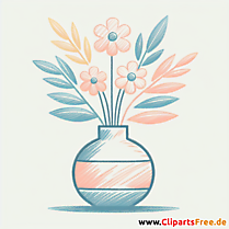 Blumenvase Clipart - Bilder zum Herunterladen