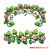 Clipart Blumenranke - Bilder gratis herunterladen
