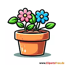 Clipart Blumentopf - Bilder gratis herunterladen
