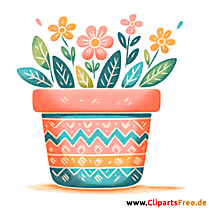 Clipart Blumentopf - Bilder zum Herunterladen