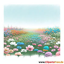 Clipart Blumenwiese - Bilder zum Herunterladen