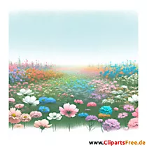 Clipart Blumenwiese - Bilder zum Herunterladen