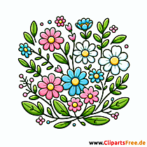 Clipart Frühlingsblumen - Bilder gratis herunterladen