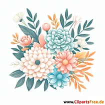 Clipart kostenlos Blumen - Bilder zum Herunterladen